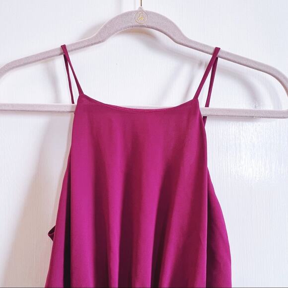LUSH Maroon Tied Back Flow Dress - Picture 6 of 11